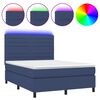 vidaXL k&eacute;k sz&ouml;vet rug&oacute;s &eacute;s LED-es &aacute;gy matraccal 140x190 cm