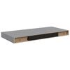 vidaXL 2 db sz&uuml;rke MDF fali polc 50 x 23,5 x 3,8 cm