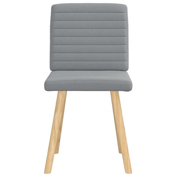 vidaXL 2 db világosszürke szövet étkezőszék