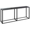 vidaXL fekete edzett &uuml;veg t&aacute;lal&oacute;asztal 180 x 35 x 75,5 cm