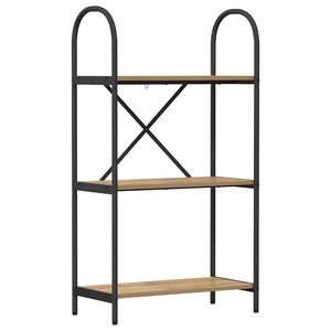 vidaXL K&ouml;nyvespolc 3 szintes 60 x 30 x 109 cm Szerelt fa Artisan t&ouml;lgy