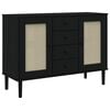 vidaXL SENJA fekete rattan hat&aacute;s&uacute; t&aacute;lal&oacute;szekr&eacute;ny 112 x 40 x 80 cm