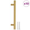 vidaXL 10 db aranysz&iacute;nű rozsdamentes ac&eacute;l szekr&eacute;nyfoganty&uacute; 128 mm