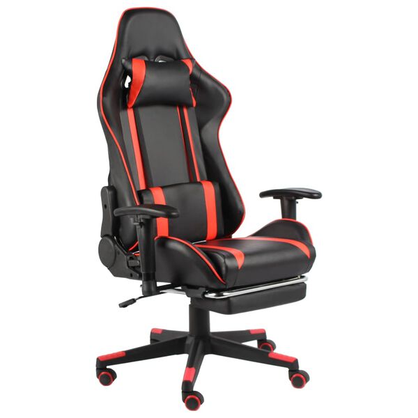 vidaXL piros PVC forg&oacute; gamer sz&eacute;k l&aacute;btart&oacute;val