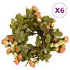 vidaXL 6 db naplemente-piros vir&aacute;gf&uuml;z&eacute;r 215 cm
