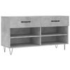 vidaXL betonsz&uuml;rke szerelt fa cipőpolc 102 x 35 x 55 cm