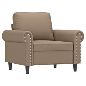 vidaXL k&aacute;v&eacute;sz&iacute;nű műbőr kanap&eacute;fotel 60 cm