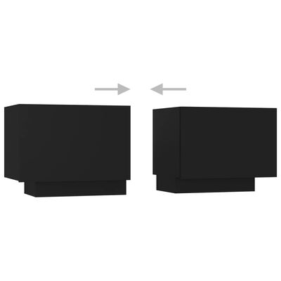 vidaXL fekete TV-szekrény LED-lámpákkal 260 x 35 x 40 cm