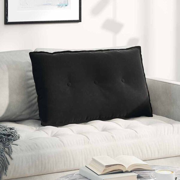 vidaXL H&aacute;tp&aacute;rna Fekete 80 x 50 cm B&aacute;rsonyos sz&ouml;vet