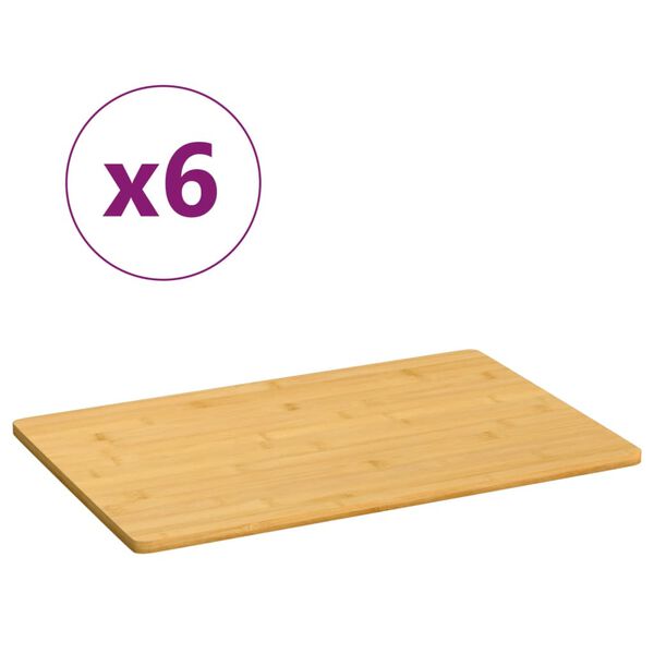 vidaXL 6 db bambusz reggelizőt&aacute;lca 35 x 23 x 0,8 cm
