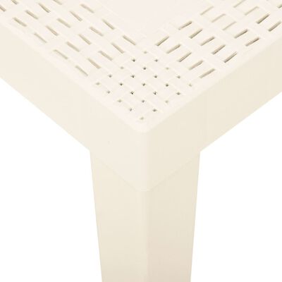 vidaXL fehér műanyag kerti asztal 79 x 65 x 72 cm