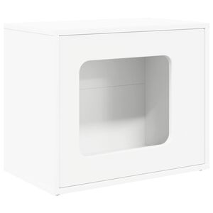 vidaXL Macska H&aacute;z Feh&eacute;r 51 x 30 x 42,5 cm Szerelt Fa