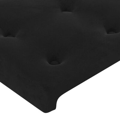 vidaXL fekete bársony fejtámla szárnyakkal 93 x 23 x 118/128 cm