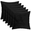 vidaXL P&aacute;rna huzat 6 pcs HEERLEN Fekete 30 x 30 cm Flanell