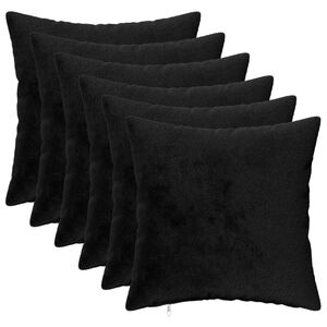 vidaXL P&aacute;rna huzat 6 pcs HEERLEN Fekete 30 x 30 cm Flanell