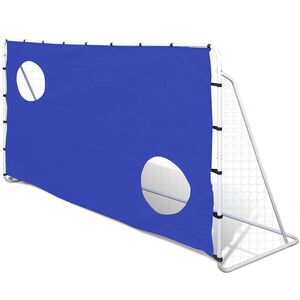 vidaXL kiv&aacute;l&oacute; minős&eacute;gű focikapu c&eacute;lz&oacute;fallal 240 x 92 x 150 cm