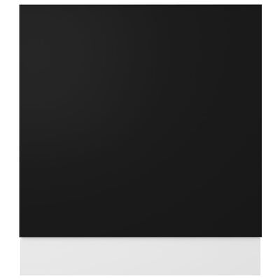 vidaXL fekete forgácslap mosogatógép-panel 59,5 x 3 x 67 cm
