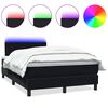 vidaXL fekete b&aacute;rsony rug&oacute;s &eacute;s LED-es &aacute;gy matraccal 120x210 cm