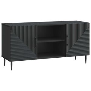vidaXL TV szekr&eacute;ny Fekete 102 x 34,5 x 50 cm Szerelt Fa
