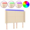 vidaXL kr&eacute;msz&iacute;nű sz&ouml;vet LED-es fejt&aacute;mla 147x16x118/128 cm