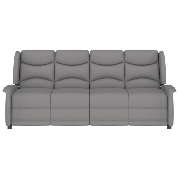 vidaXL 4személyes világosszürke mikroszálas szövet fekvő masszázsfotel