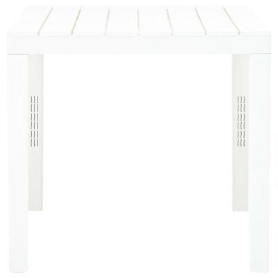 vidaXL fehér műanyag kerti asztal 78 x 78 x 72 cm