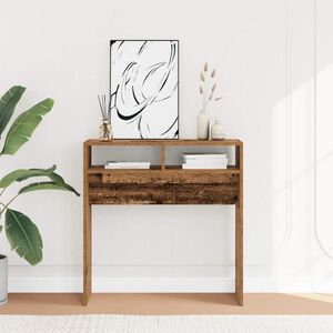 vidaXL antik fa sz&iacute;nű szerelt fa t&aacute;lal&oacute;asztal 78 x 30 x 80 cm