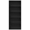 vidaXL fekete tölgy szerelt fa könyvszekrény 80x30x189 cm