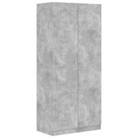 vidaXL betonszürke forgácslap ruhásszekrény 90 x 52 x 200 cm