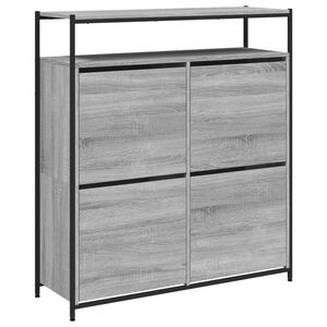vidaXL sz&uuml;rke sonoma cipőszekr&eacute;ny 4 kihajthat&oacute; fi&oacute;kkal 100x34x112 cm