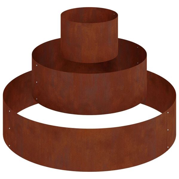 vidaXL Kerti cser&eacute;p Barna 90 x 90 x 20 cm Corten ac&eacute;l