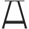 vidaXL 2 db fekete, A-alakú acél dohányzóasztal láb 50 x (42-43) cm