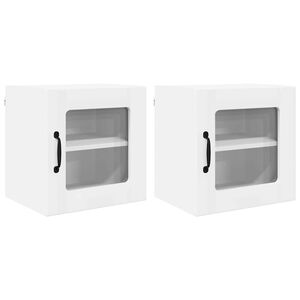 vidaXL Mosogat&oacute;g&eacute;p panel Lucca 2 pcs Feh&eacute;r 40 x 31 x 40 cm Szerelt Fa