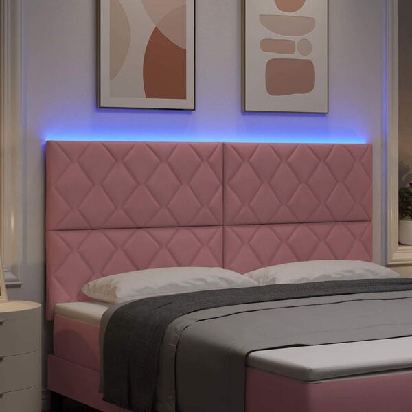 vidaXL LED &aacute;gyt&aacute;mla R&oacute;zsasz&iacute;n 180 cm Műbőr