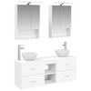 vidaXL F&uuml;rdőszobai Szekr&eacute;ny Szett 5 pcs Feh&eacute;r 50 x 14,5 x 70 cm
