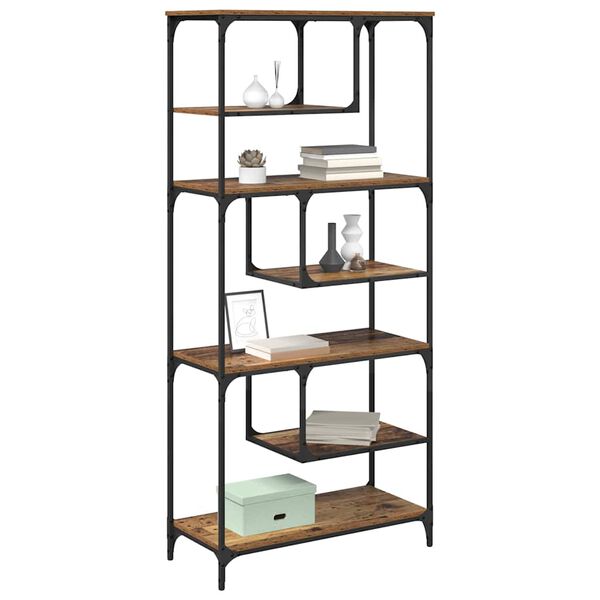 vidaXL K&ouml;nyvszekr&eacute;ny R&eacute;gi fa 81 x 36 x 176 cm Faanyag