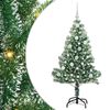 vidaXL Mű kar&aacute;csonyi fa h&oacute;val bor&iacute;tva LED f&eacute;nyekkel 150 LED-del 120 cm