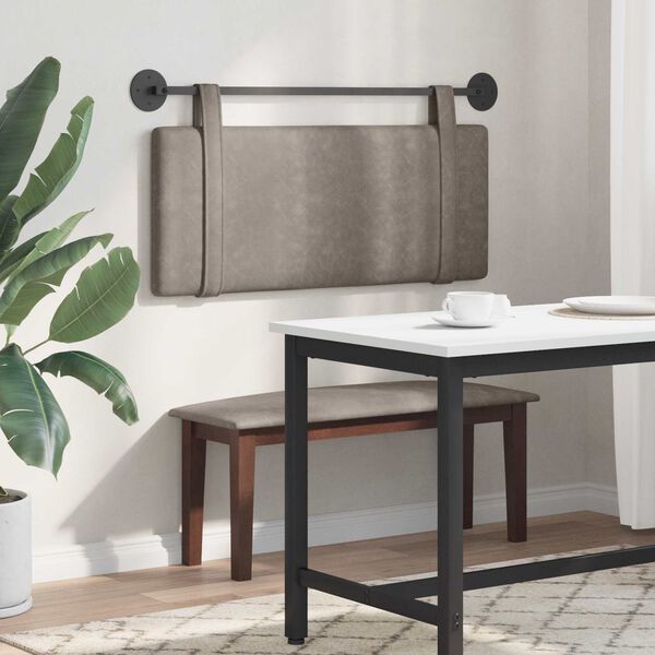 vidaXL Fali Fejt&aacute;mla Falra szerelhető Sz&uuml;rke 110 x 55 x 5 cm Antik PU