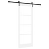 vidaXL Cs&uacute;sz&oacute; ajt&oacute; Feh&eacute;r 83 x 211 cm T&ouml;m&ouml;r fenyőfa &eacute;s &uuml;veg