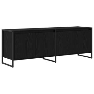 vidaXL TV szekr&eacute;ny Fekete t&ouml;lgy 140 x 36 x 49.5 cm Faanyag