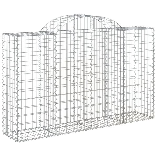 vidaXL 12 db &iacute;ves horganyzott vas gabion kos&aacute;r 200x50x120/140 cm