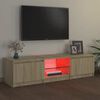 vidaXL sonoma t&ouml;lgy sz&iacute;nű TV-szekr&eacute;ny LED l&aacute;mp&aacute;kkal 140x40x36 cm