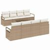vidaXL Kanap&eacute; Szett p&aacute;rn&aacute;val 7 pcs Beige &eacute;s kr&eacute;m polirattan