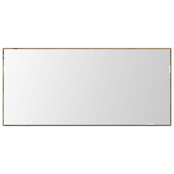 vidaXL Tükör tükörrel kézműves tölgy 80 x 37 cm Üveg és Műszaki Fa