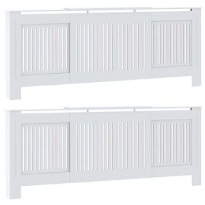 vidaXL Radi&aacute;tor fedez&eacute;k 2 pcs Feh&eacute;r 205 x 20,5 x 81,5cm Faanyag