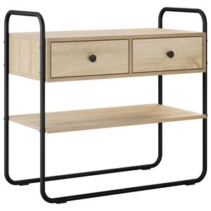 vidaXL Konzolasztal Sonoma T&ouml;lgy 80 x 40 x 75 cm Szerelt Fa
