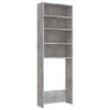 vidaXL betonsz&uuml;rke mos&oacute;g&eacute;pszekr&eacute;ny 64 x 24 x 190 cm