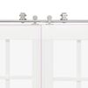 vidaXL ezüstszínű rozsdamentes acél tolóajtó fémszerelék készlet 400cm
