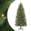 vidaXL Mű kar&aacute;csonyfa 300 LED-del &aacute;llv&aacute;nnyal Z&ouml;ld 180 cm PE &eacute;s PVC