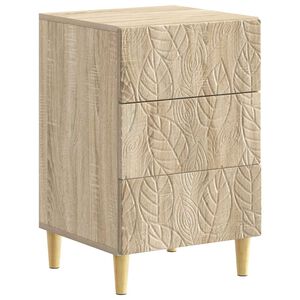 vidaXL &Eacute;jjeli asztal Sonoma T&ouml;lgy 43 x 39,5 x 66,5 cm Szerelt Fa